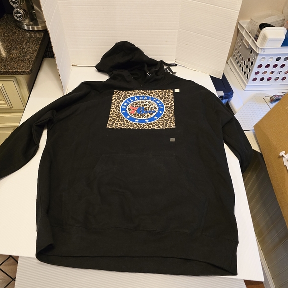 Express Men’s NBA Philadelphia 76ers Logo Hoodie Jacket Size XL New - Picture 12 of 16